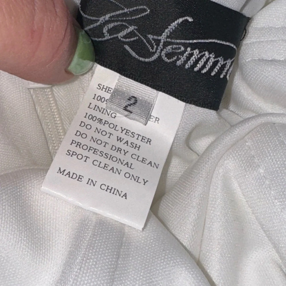 La Femme White Sequin Gown 2 - Picture 7 of 7